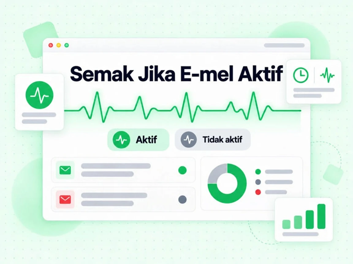 Semak Jika E-mel Aktif memaparkan denyut aktiviti hijau dengan lencana Aktif dan lencana Tidak aktif.