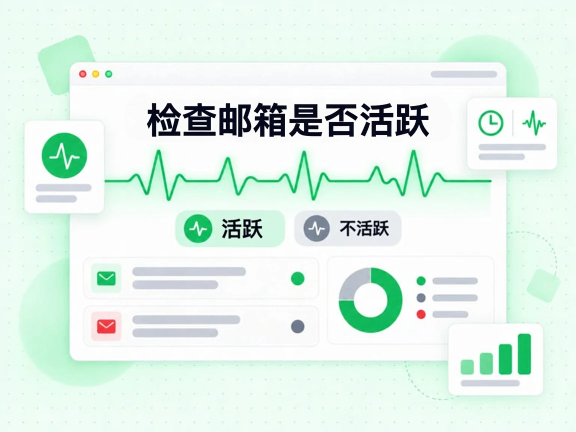 检查邮箱是否活跃以绿色脉冲呈现，旁边是活跃徽章与灰色的不活跃徽章。