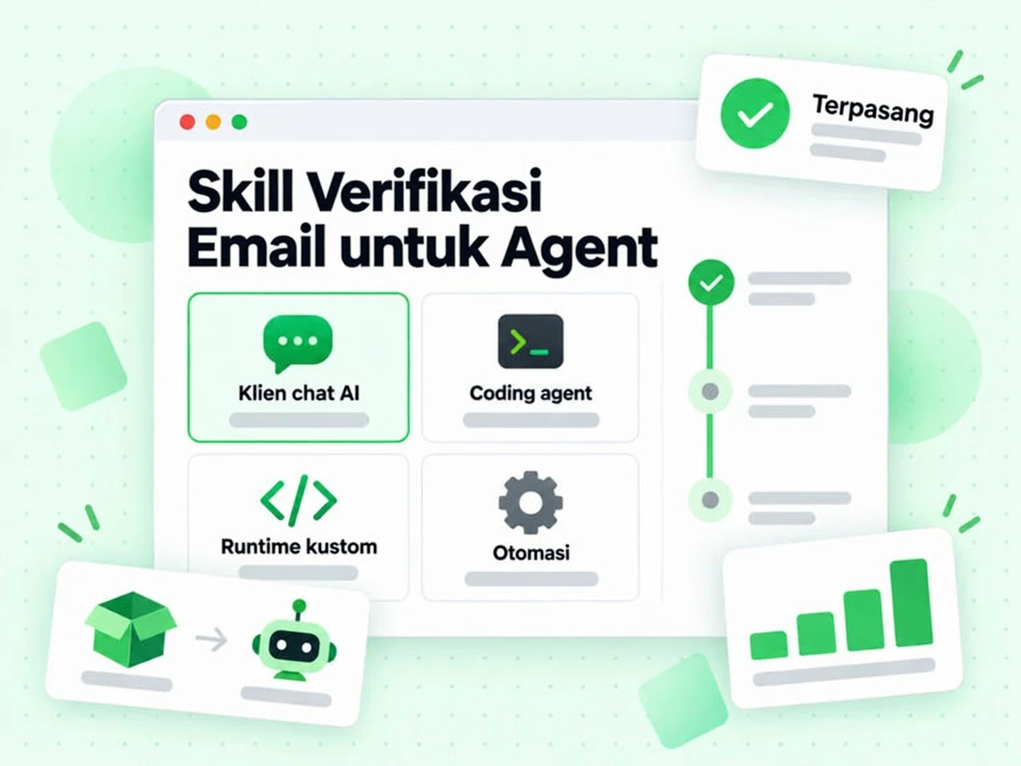 Skill Verifikasi Email untuk Agent dipasang di klien chat, coding agent dan runtime kustom