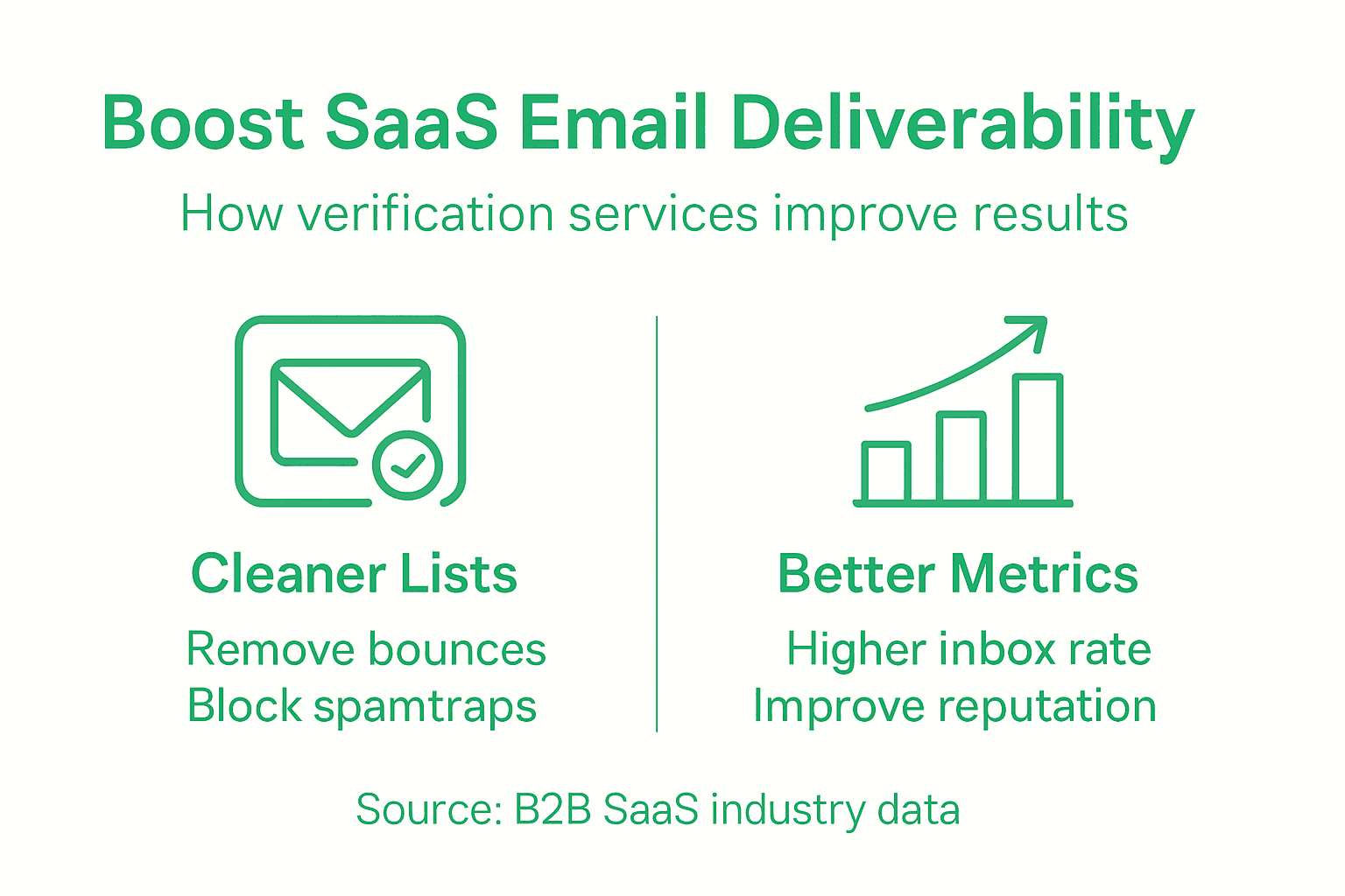 Infographic on SaaS email deliverability improvement
