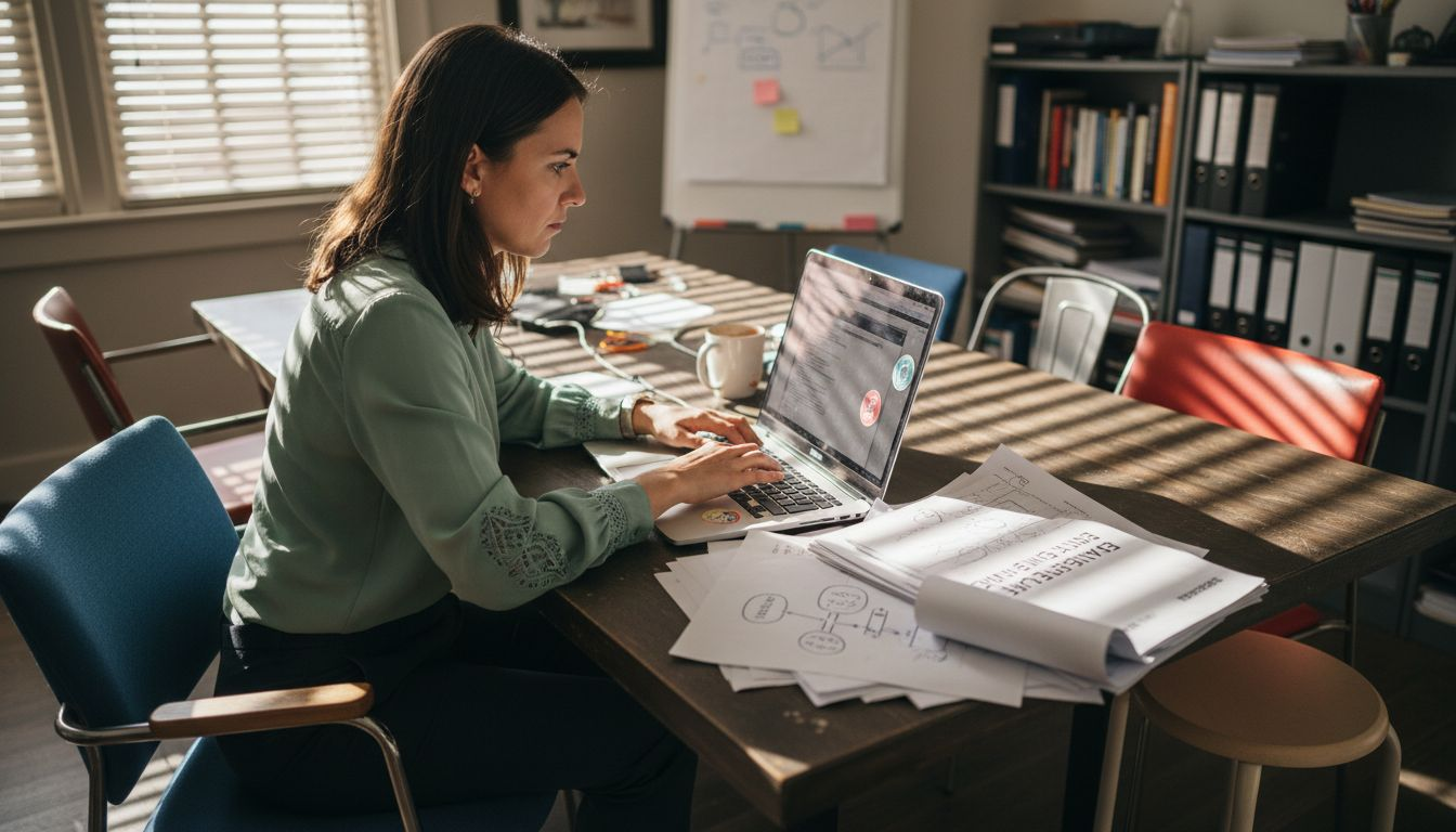 Analyst reviewing bounced email errors reports