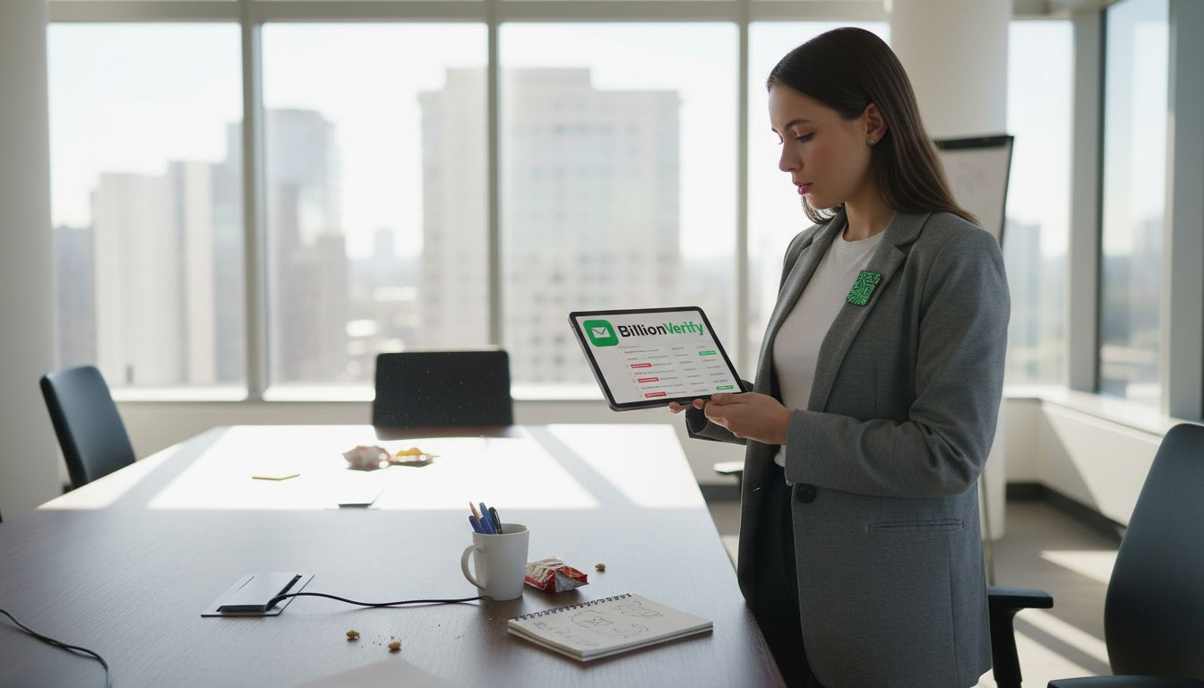 IT specialist implementing email verification tech