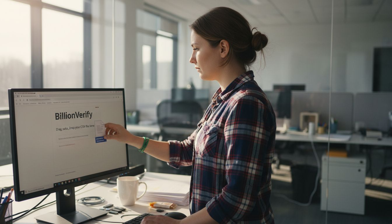 Koordinator lädt E-Mail-Liste zur Verifizierung hoch