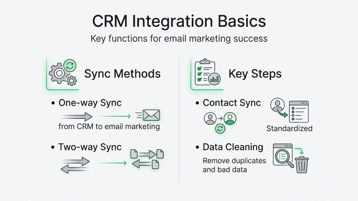Infographic shows CRM integration essential functions