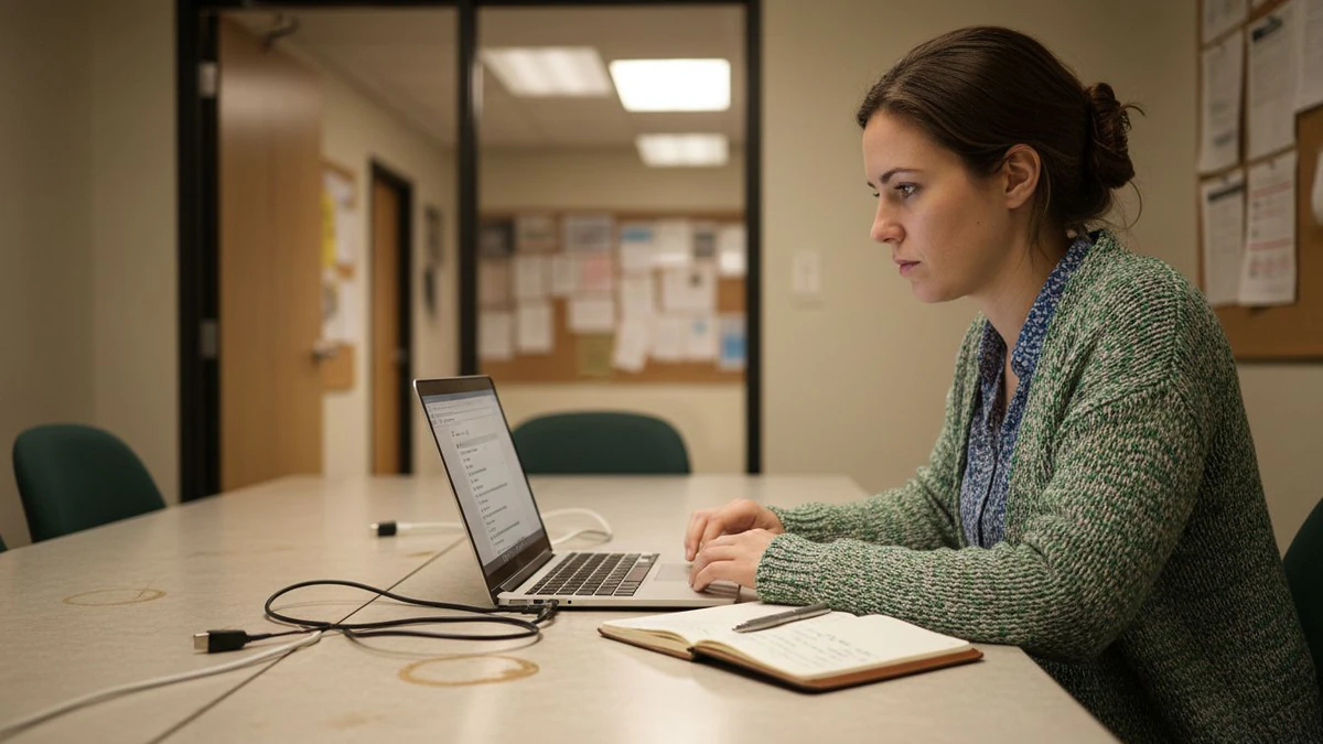Woman inspecting email inbox for deliverability