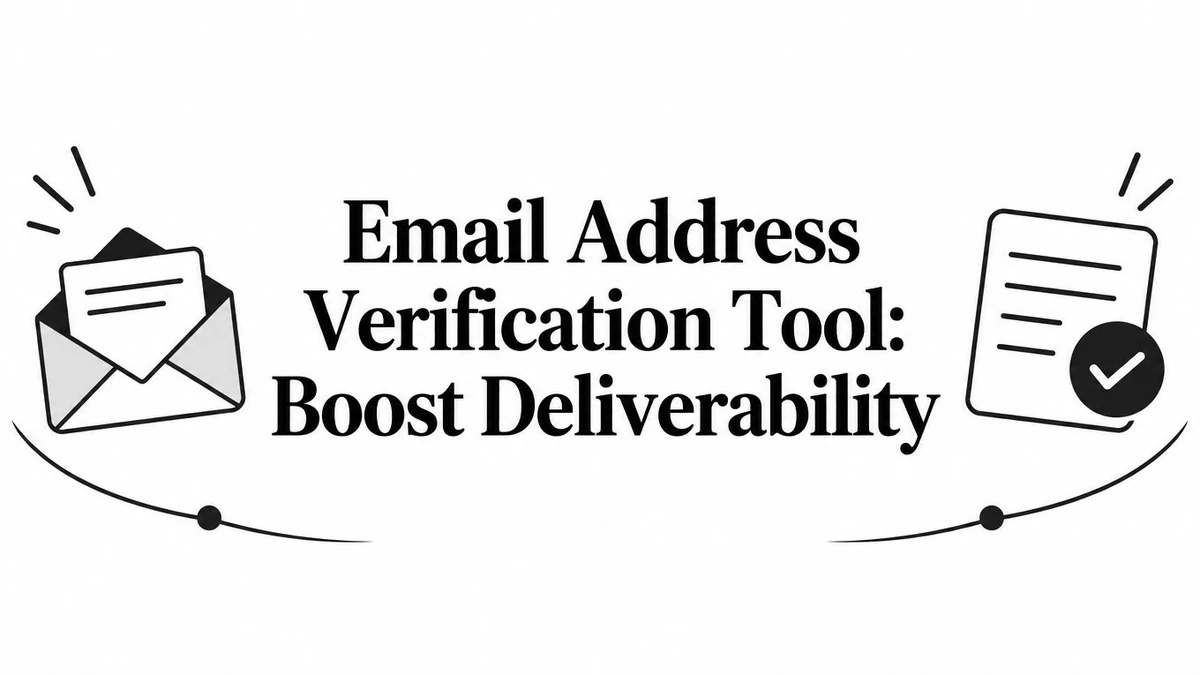 email verification tool title with an envelope and checked document icons