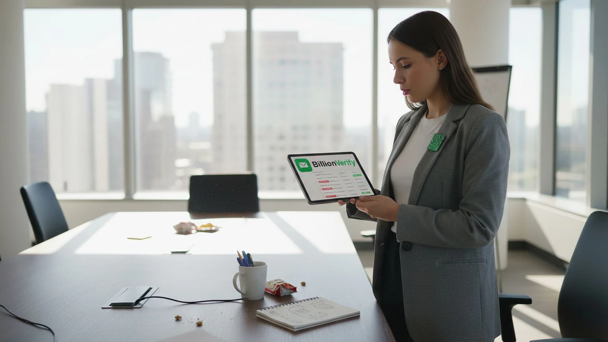 IT specialist implementing email verification tech
