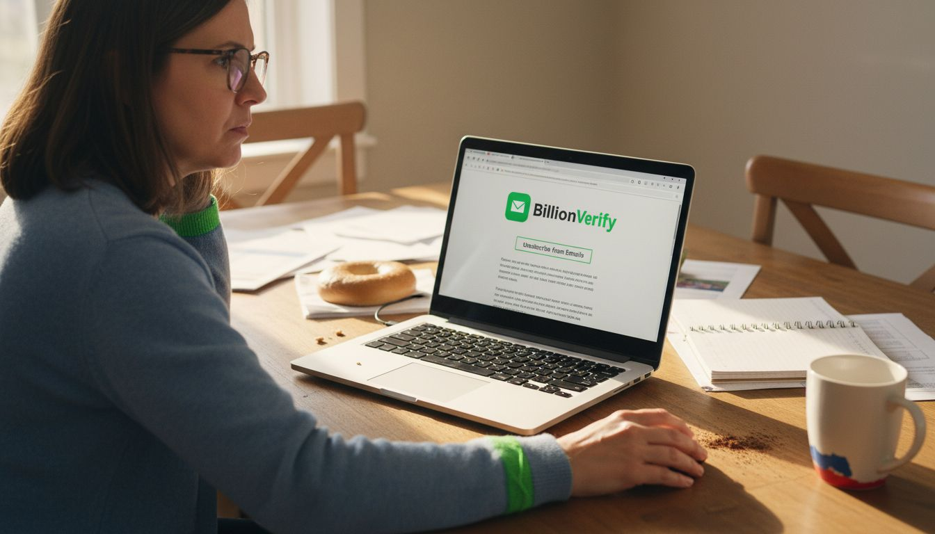 Utilisateur se désabonnant d'emails marketing indésirables