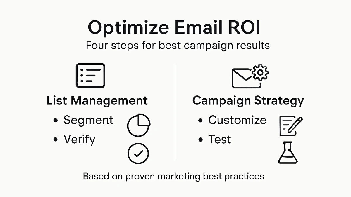 Infographic showing email optimization steps