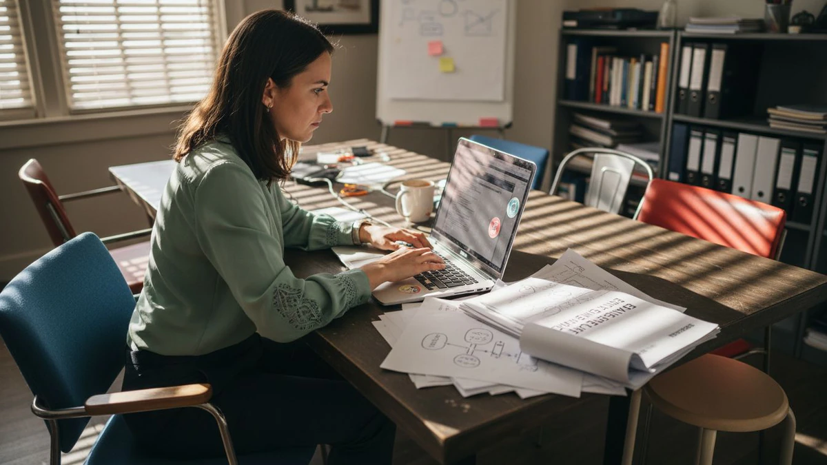 Analyst reviewing bounced email errors reports