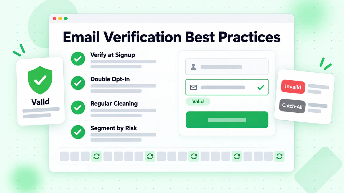 Mejores prácticas de verificación de correo electrónico: control en registro, doble opt-in y riesgo