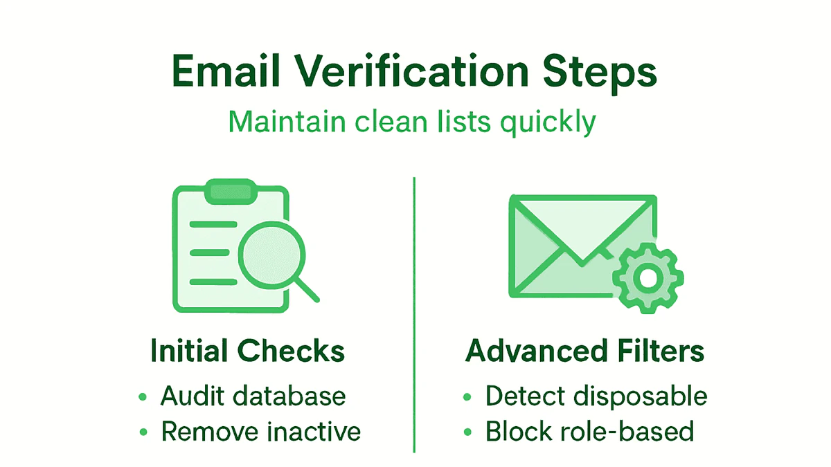 Infographic shows steps for email verification