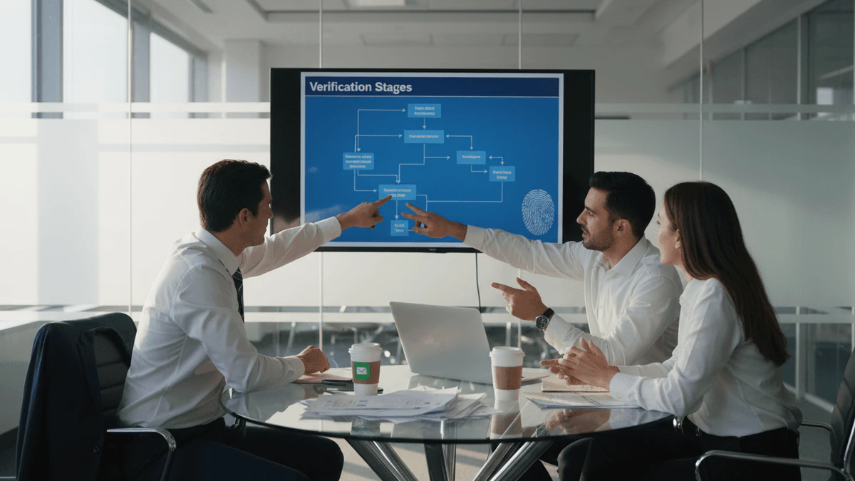 IT team discussing multi-layer email verification