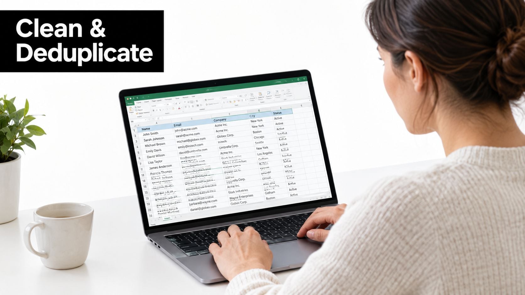 Screenshot from https://example.com/outlook-cleanup-dedupe-excel.png
