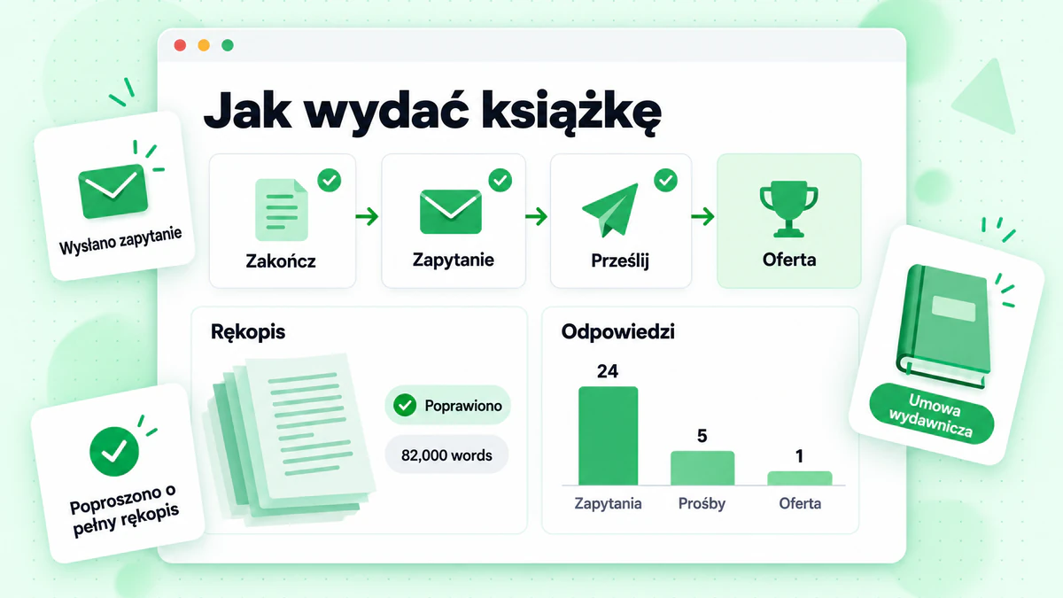 Jak opublikować książkę — droga od ukończonego rękopisu przez agenta i redaktora do umowy wydawniczej