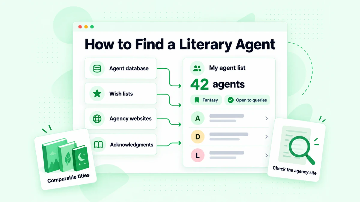 How to find a literary agent: an agent database, wish lists, agency websites and acknowledgments feeding one agent list