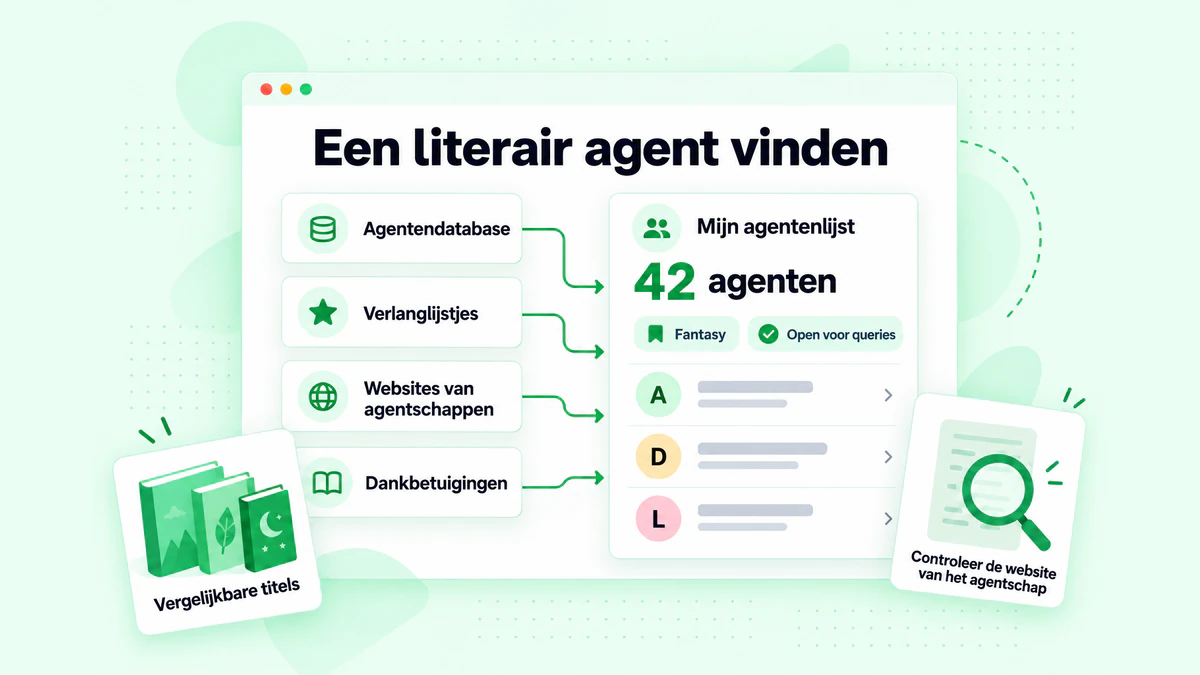 Een literair agent vinden: een agentendatabase, verlanglijstjes, websites van agentschappen en dankbetuigingen die samen ƩƩn agentenlijst opleveren