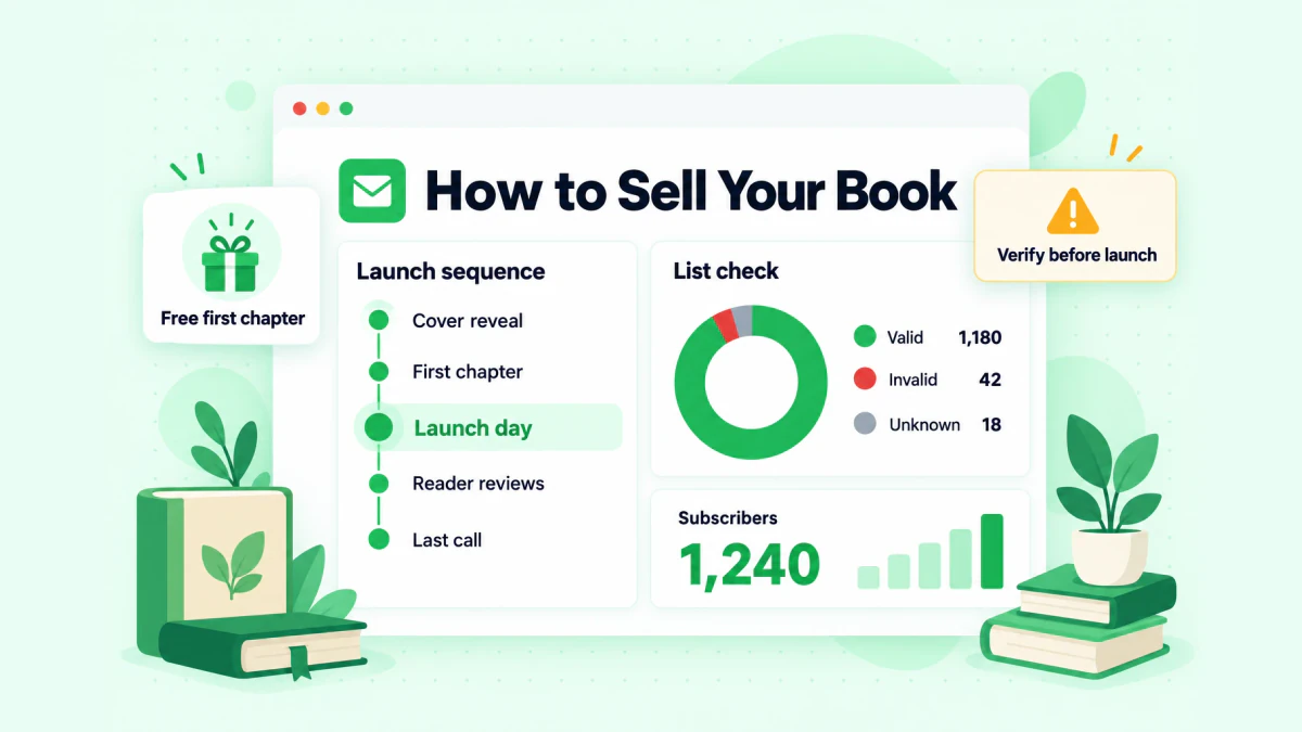 How to sell your book by email: a newsletter dashboard with subscribers, a launch sequence and verification results