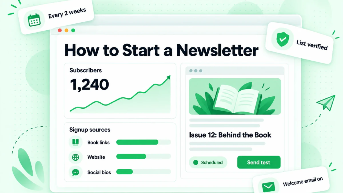 Newsletter dashboard showing subscriber growth and signup sources for how to start a newsletter