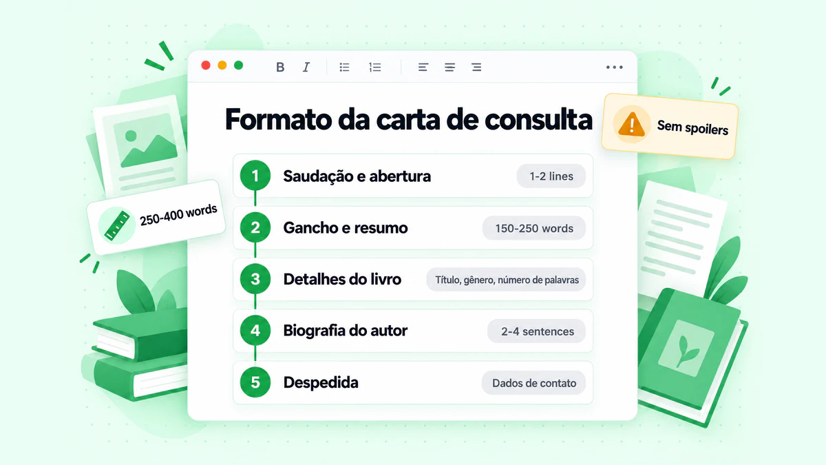 Formato da carta de consulta: as cinco partes de uma carta de consulta, da abertura personalizada à biografia do autor e à despedida