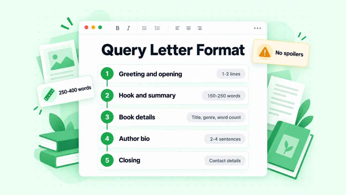 Query letter format: the five parts of a query letter from personalized opening to author bio and sign-off