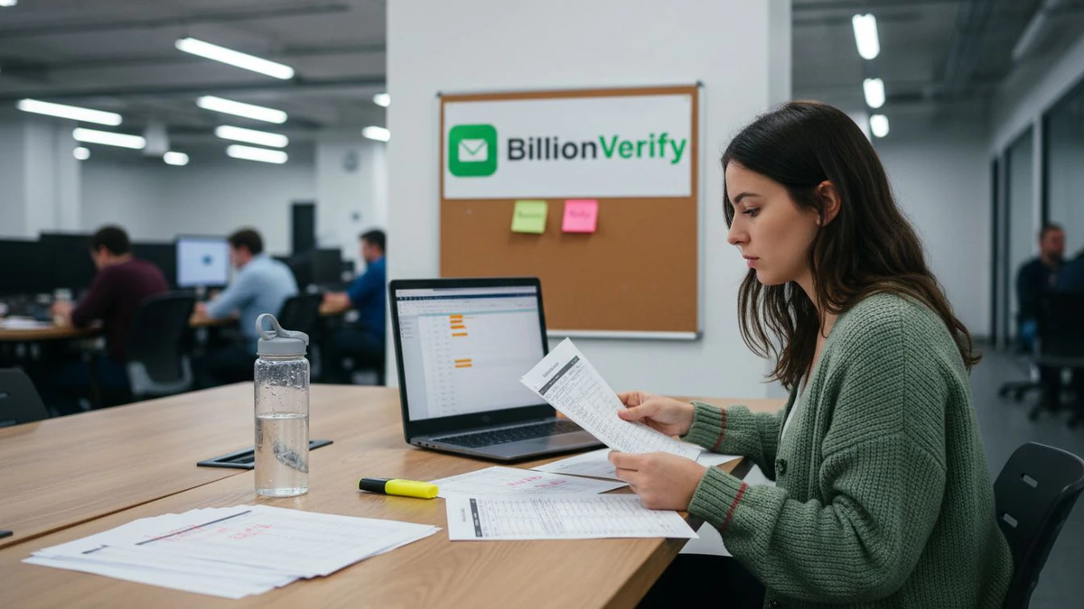 Employee identifying risky email address list