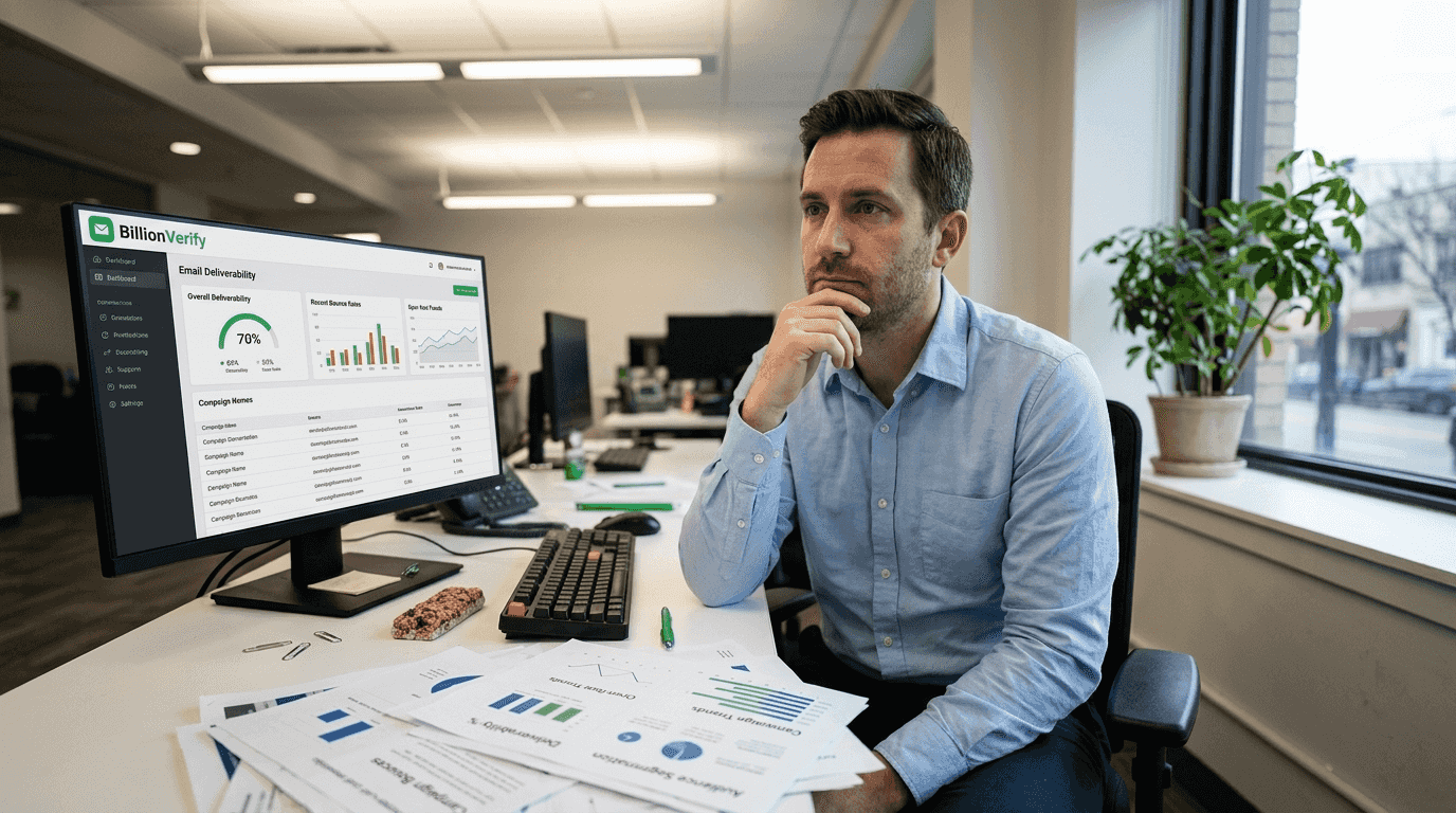 行銷人員分析電子郵件行銷活動可遞送性統計