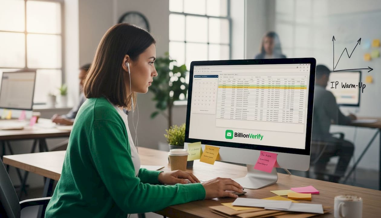 Email marketer tracks IP warm-up progress