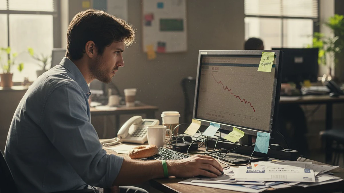 Specialist reviews email bounce and reputation data