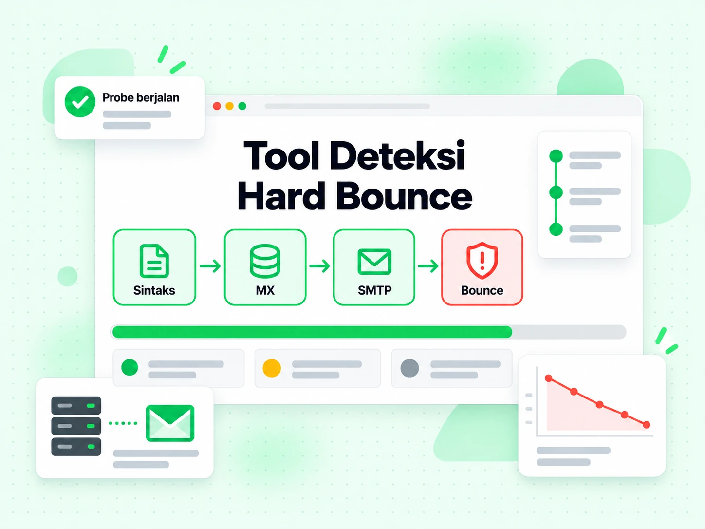 Tool Deteksi Hard Bounce menjalankan lapisan sintaks, MX, SMTP dan bounce dalam satu proses