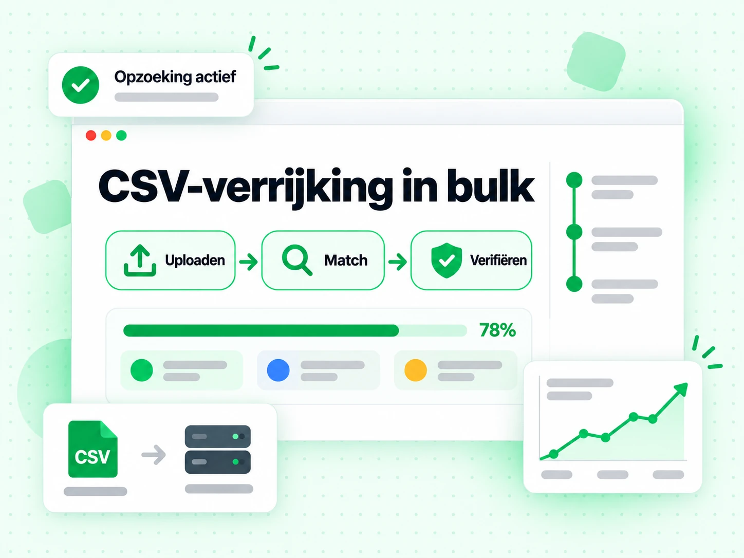 CSV-verrijking in bulk die een CSV uploadt en geverifieerde werk-e-mails teruggeeft