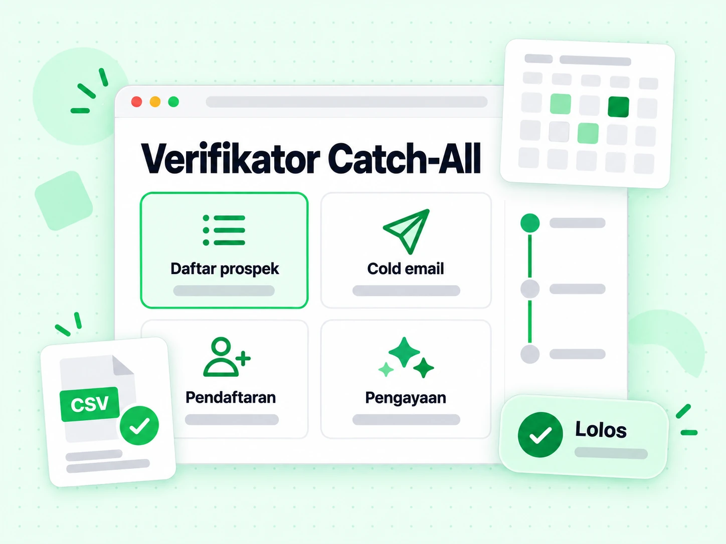 Verifikator Catch-All pada momen daftar prospek, cold email, pendaftaran, dan pengayaan data