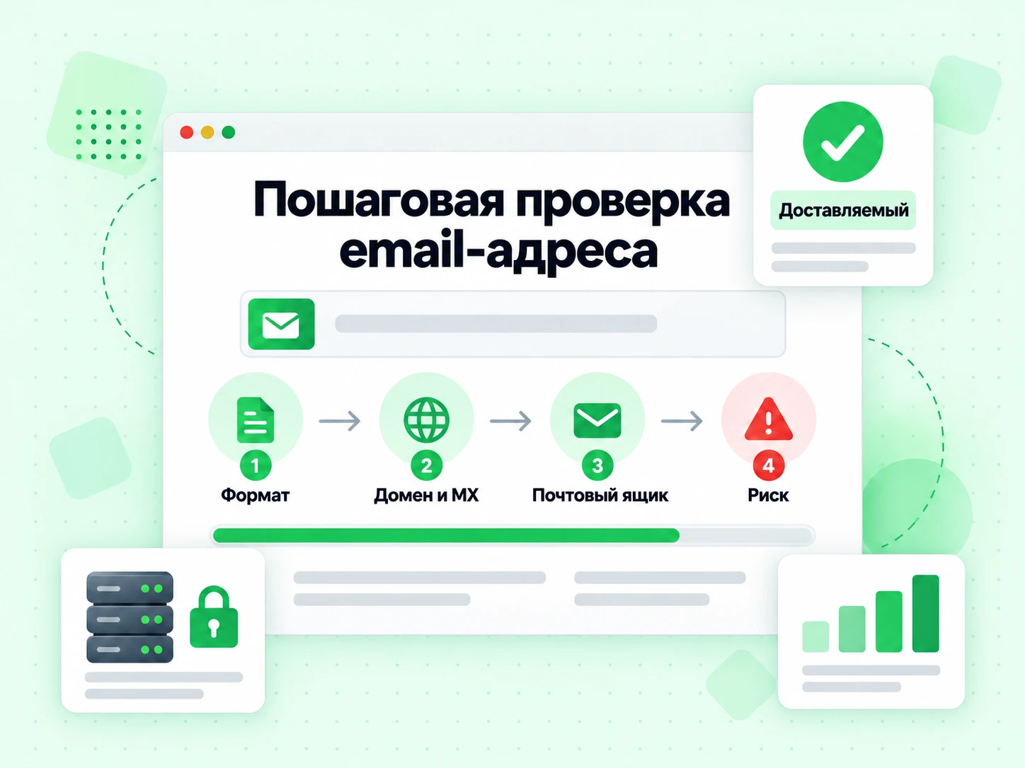 Пошаговая проверка email-адреса: четыре шага от формата до домена, ящика и риска