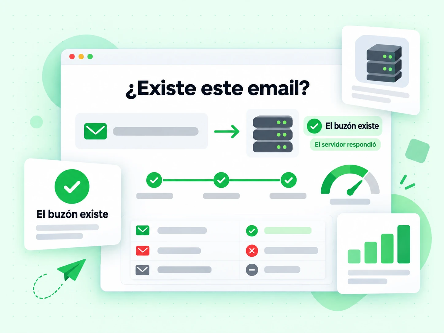 ¿Existe este email? trazado desde un sobre hasta un servidor de correo con el resultado El buzón existe