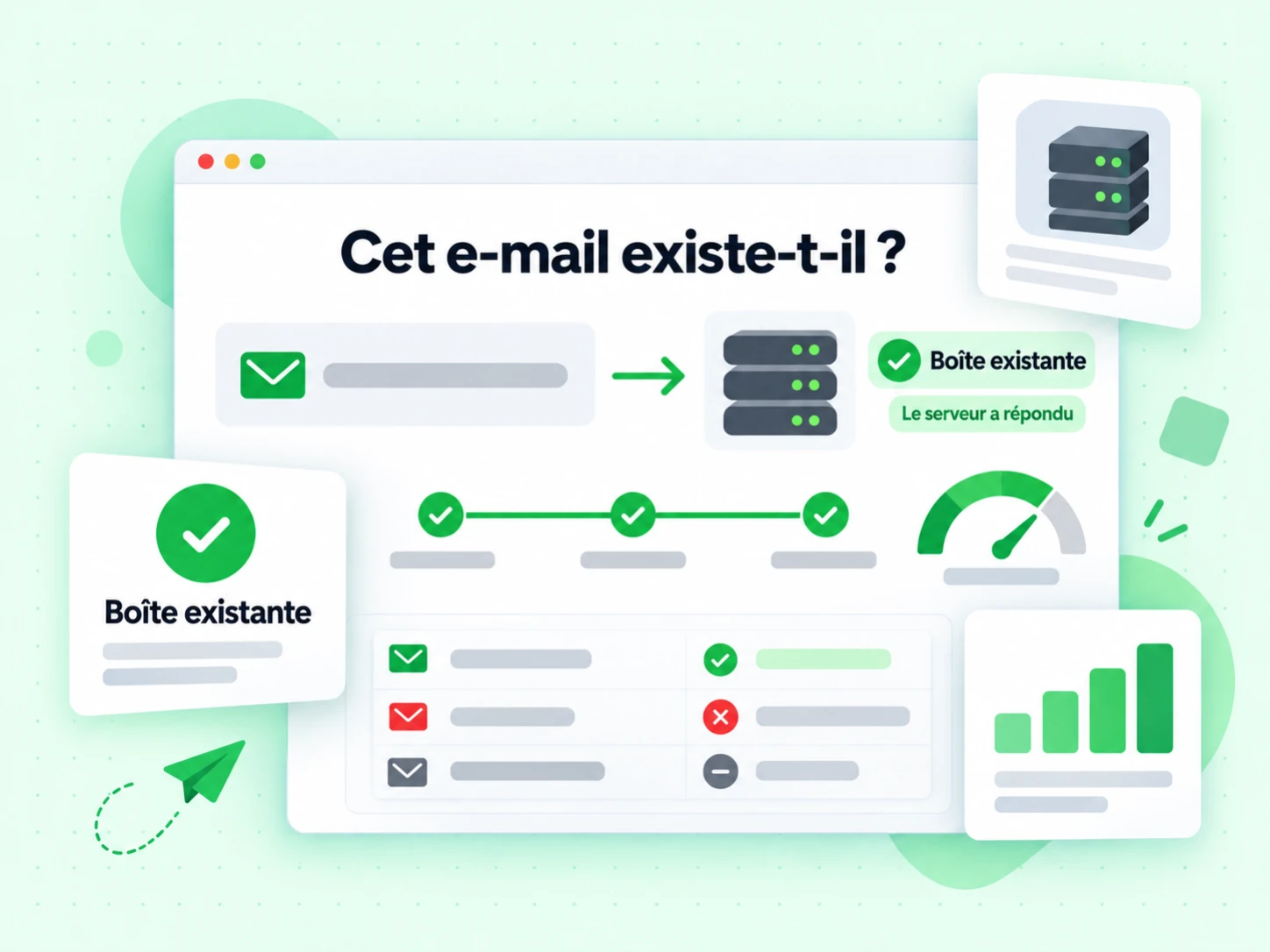 Cet e-mail existe-t-il ? : interface avec Boîte existante, Le serveur a répondu, }#֤
`&B*Qܭ֫?y1]Z, 4T,(f