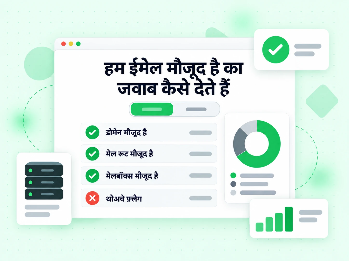 हम ईमेल मौजूद है का जवाब कैसे देते हैं: डोमेन मौजूद है, मेल रूट मौजूद है, मेलबॉक्स मौजूद है और लाल थ्रोअवे फ़्लैग