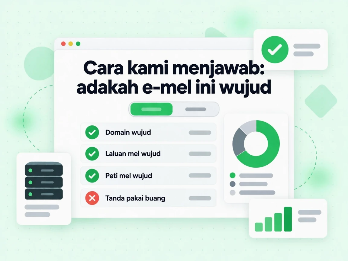 Cara kami menjawab: adakah e-mel ini wujud menyenaraikan Domain, Laluan mel dan Peti mel wujud.
