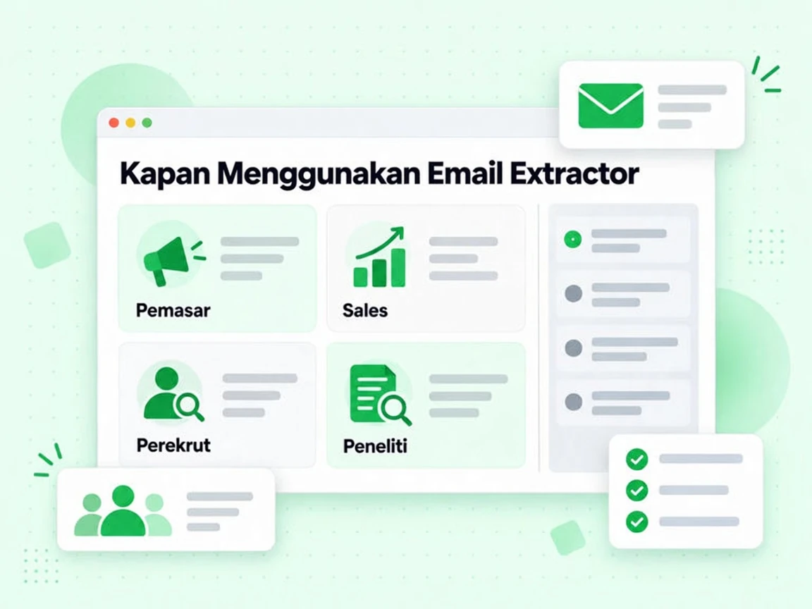 Kapan Menggunakan Email Extractor untuk pemasar, sales, perekrut dan peneliti