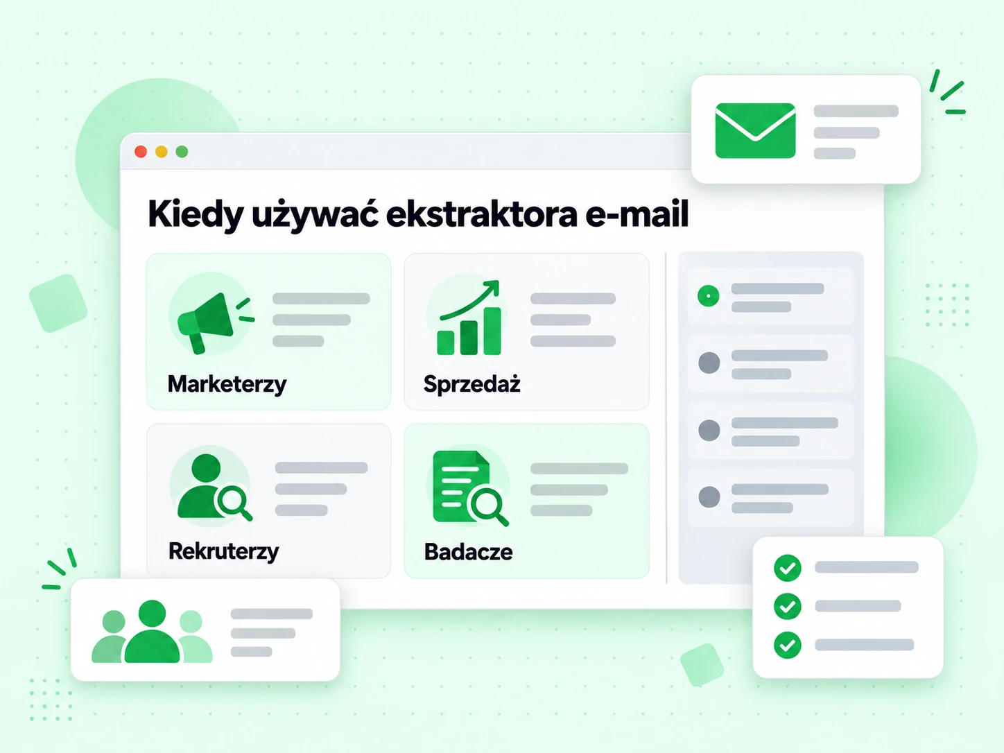 Kiedy używać ekstraktora e-mail: dla marketerów, sprzedaży, rekruterów i badaczy
