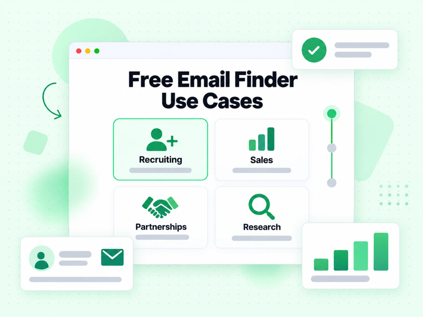 Free Email Finder Use Cases for recruiting, sales, partnerships, and research