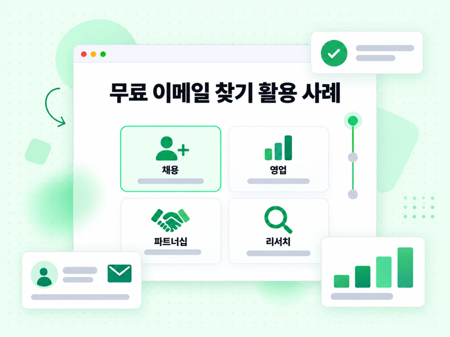 채용, 영업, 파트너십, 리서치에 쓰이는 무료 이메일 찾기 활용 사례