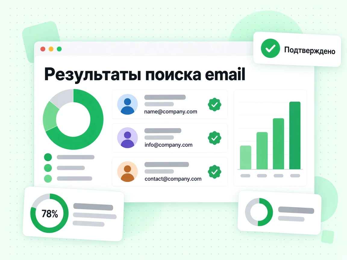 Результаты поиска email: список из нескольких рабочих адресов для одного человека.