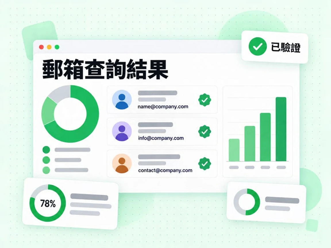 郵箱查詢結果列出同一人多個已驗證的工作信箱候選項