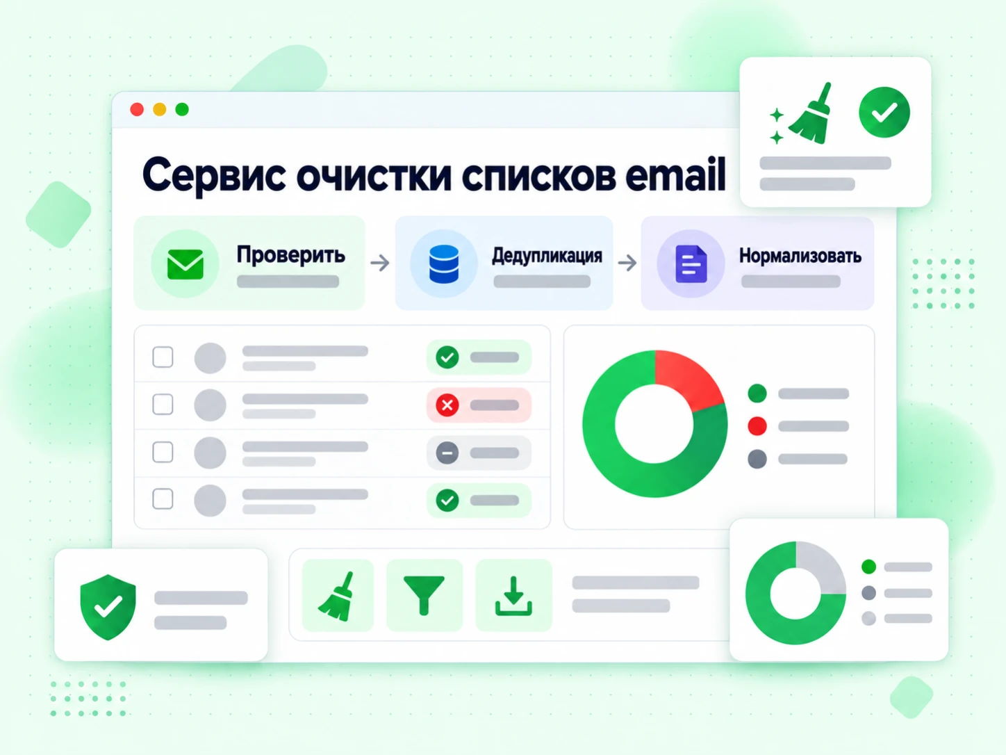 Сервис очистки списков email BillionVerify убирает мёртвые и дублирующиеся адреса