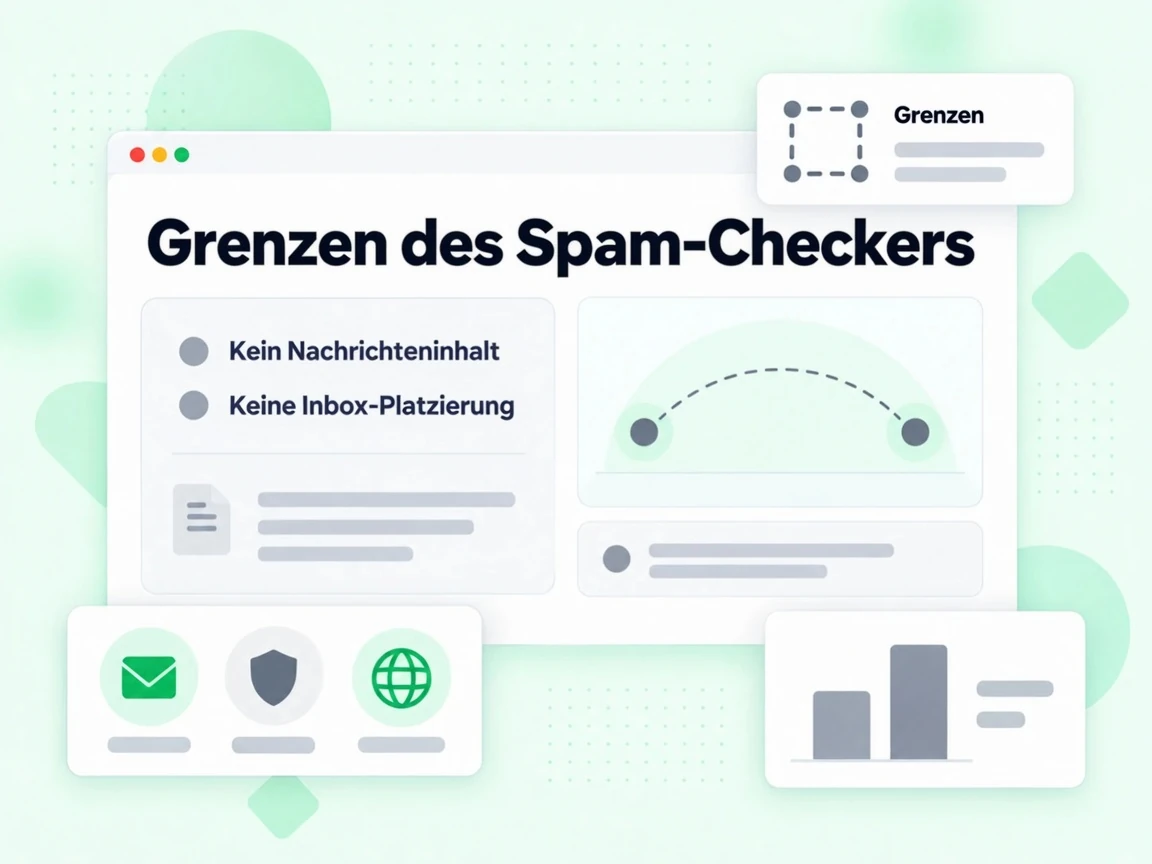 Grenzen des Spam-Checkers: kein Nachrichteninhalt und keine Inbox-Platzierung