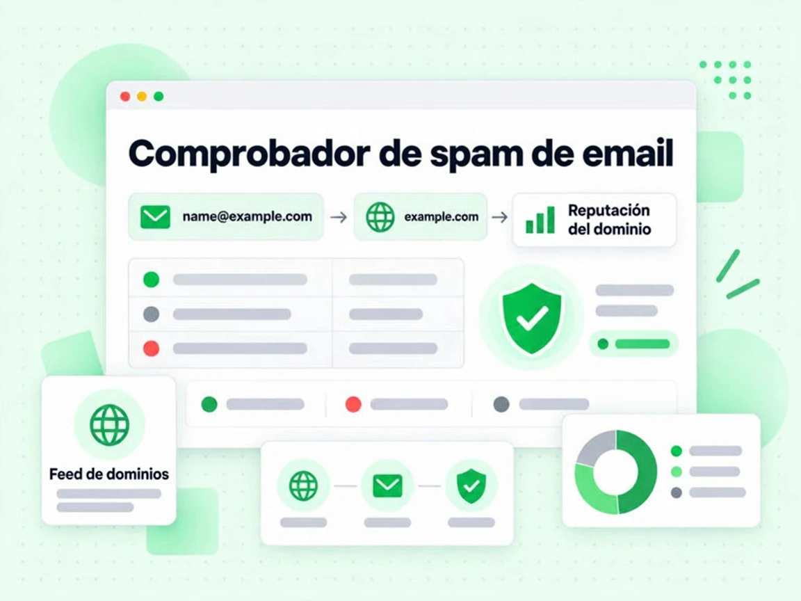 Comprobador de spam de email enlaza una dirección y su dominio con un feed de Reputación del dominio