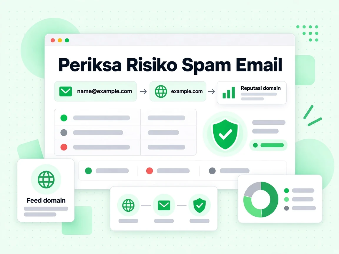Periksa Risiko Spam Email menautkan alamat dan domain ke feed reputasi domain