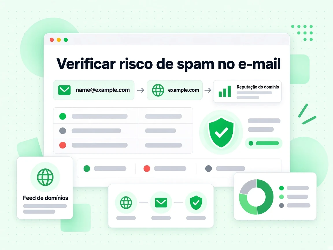 Verificar risco de spam no e-mail ligando um endereço e domínio a um Feed de domínios de Reputação