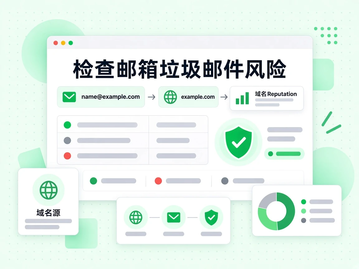 检查邮箱垃圾邮件风险把地址和域名连到域名信誉与域名源。