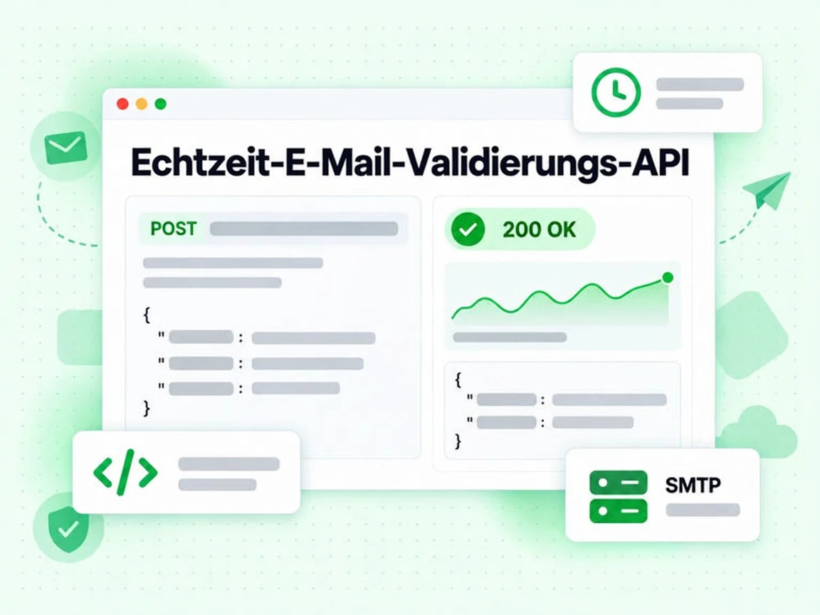 Echtzeit-E-Mail-Validierungs-API liefert nach einer SMTP-Prüfung eine 200 OK-Antwort